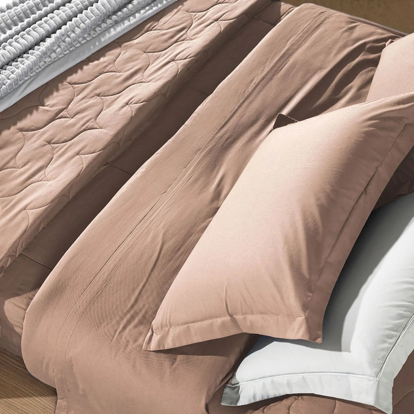 Lençol de Elástico Avulso Casal Karsten Tom Rosé 100% Algodão 200 Fios 1,38m x 1,88m x 35cm