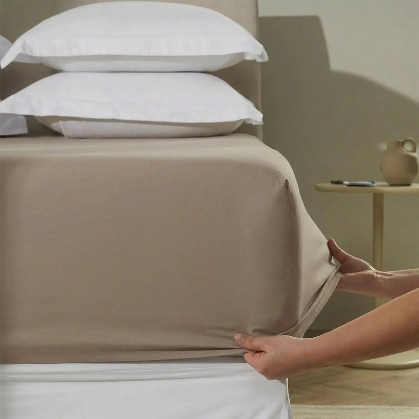 Lençol de Elástico Avulso Solteiro King Karsten Tom Grão 100% Algodão 200 Fios 1,10m x 2,00m x 35cm