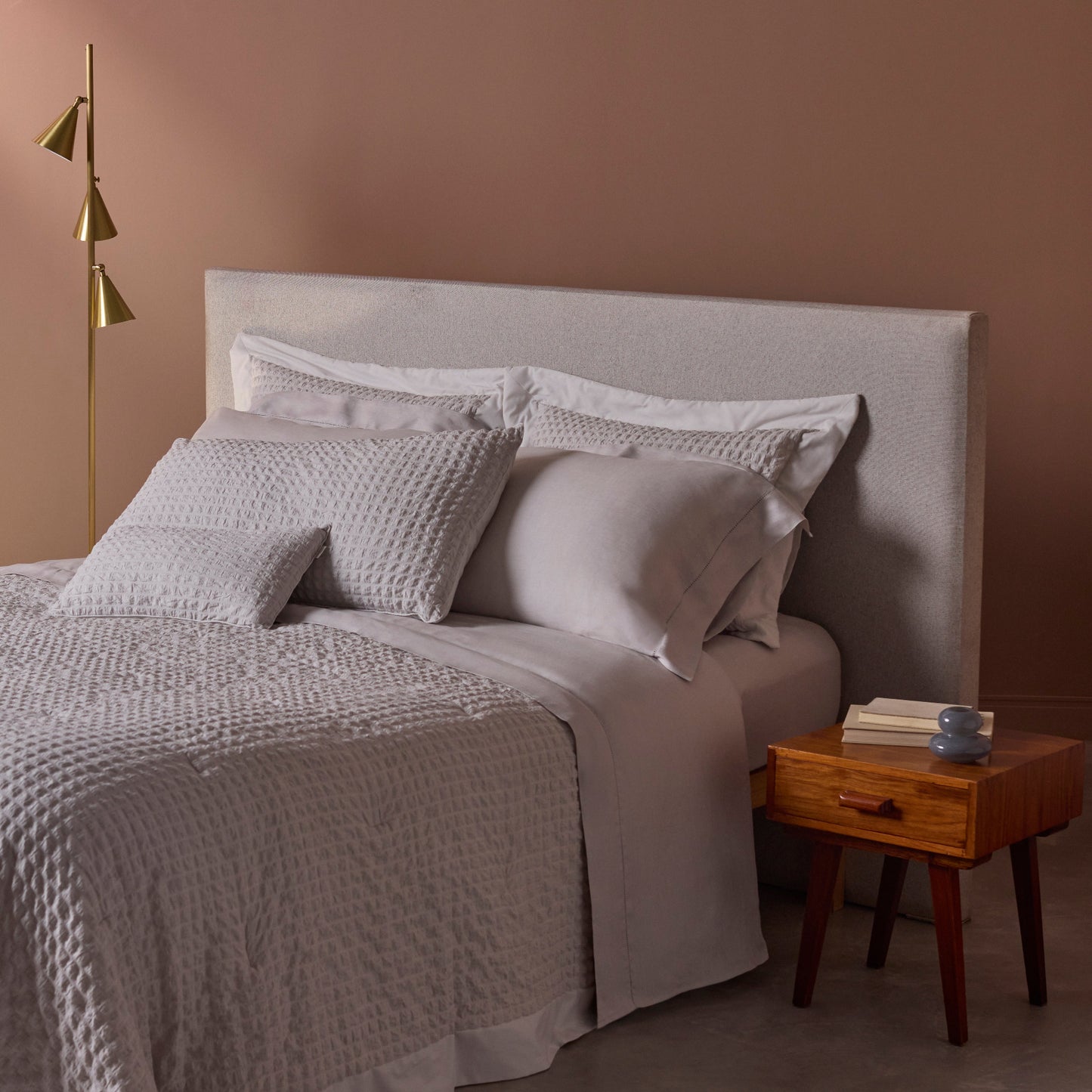 Almofada Buddemeyer Luxus Magna 100% Algodão Prata Nuvem 30x50cm