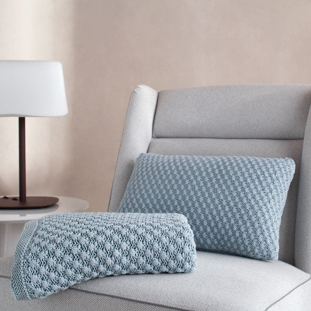 Manta Buddemeyer Tricot Zoe 125x150cm Azul