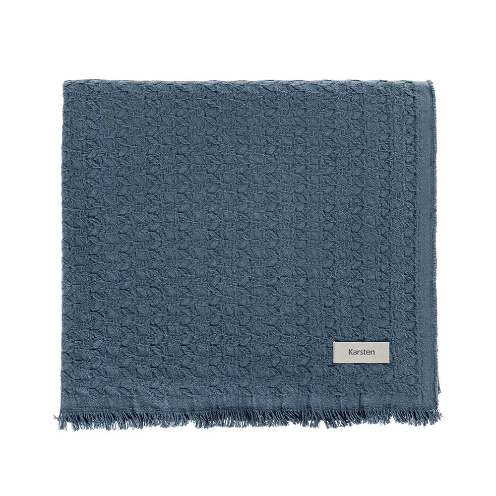 Manta Decorativa Karsten Movaz Azul Marinho 100% Algodão 150cm x 200cm