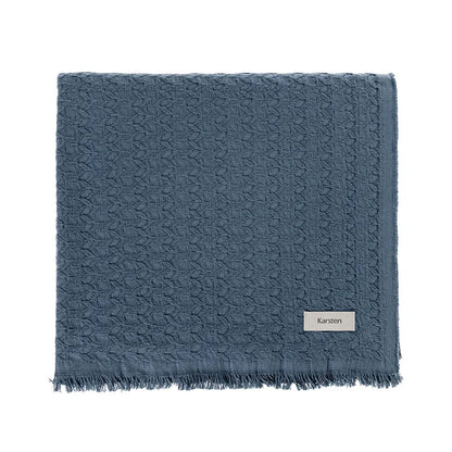 Manta Decorativa Karsten Movaz Azul Marinho 100% Algodão 150cm x 200cm