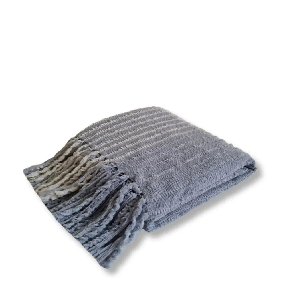 Manta Mello Tecelagem Aurora Cinza 120x180cm