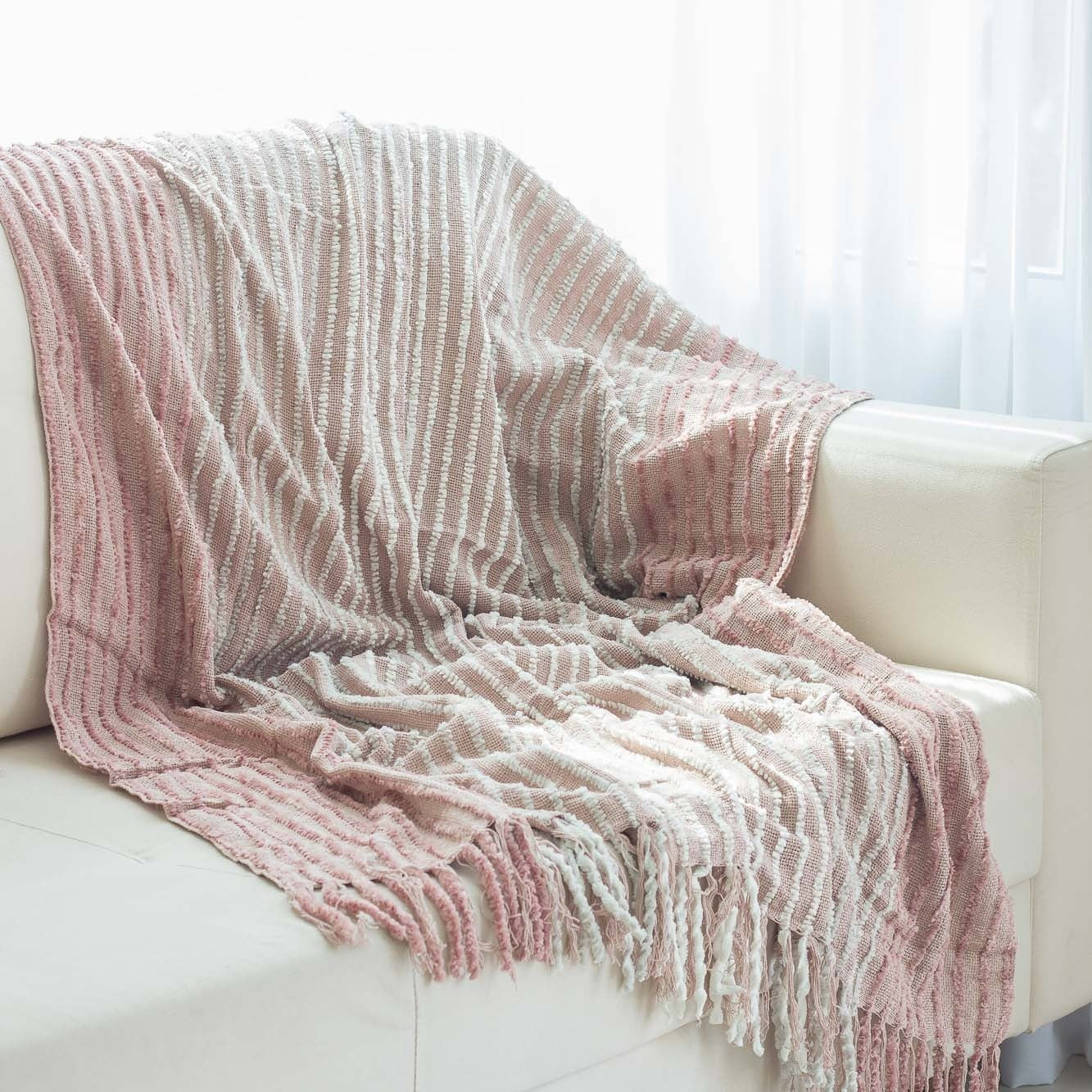 Manta Mello Tecelagem Aurora 120x180cm Rosa Seco