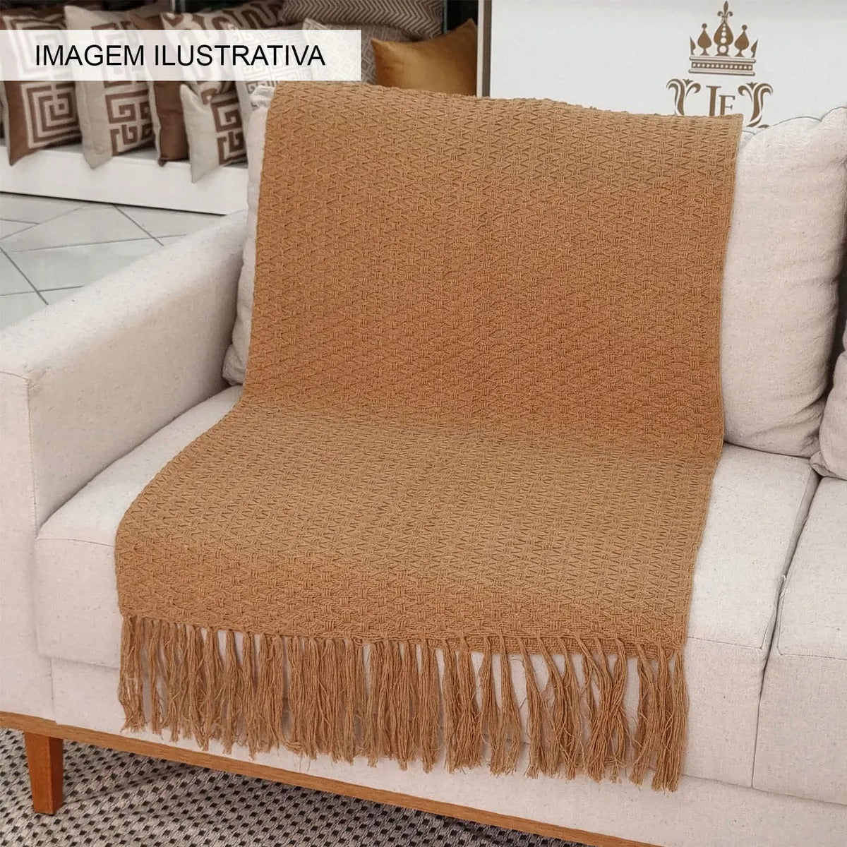 Manta Mello Tecelagem Dalia 120x180cm Mousse