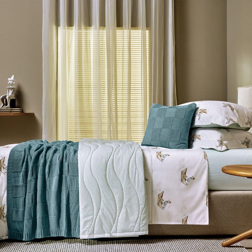 Manta Trussardi Piazze 125x150cm Aqua