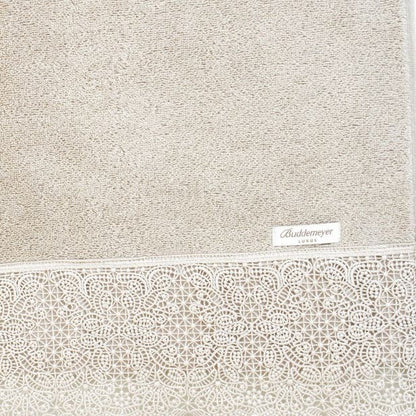 TOALHA LAVABO NORAH C/RENDA BEGE ANTIQUE 30X50CM