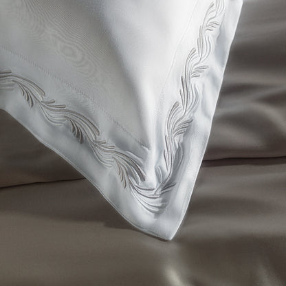 Almofada Altenburg Haus Ondas 300 Fios Cetim 100% Bambu Branco