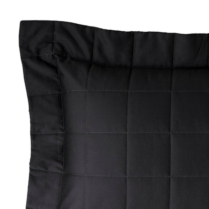 Porta Travesseiro Kacyumara Square Matelassê Preto 50cm x 90cm