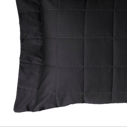 Porta Travesseiro Kacyumara Square Matelassê Preto 50cm x 90cm