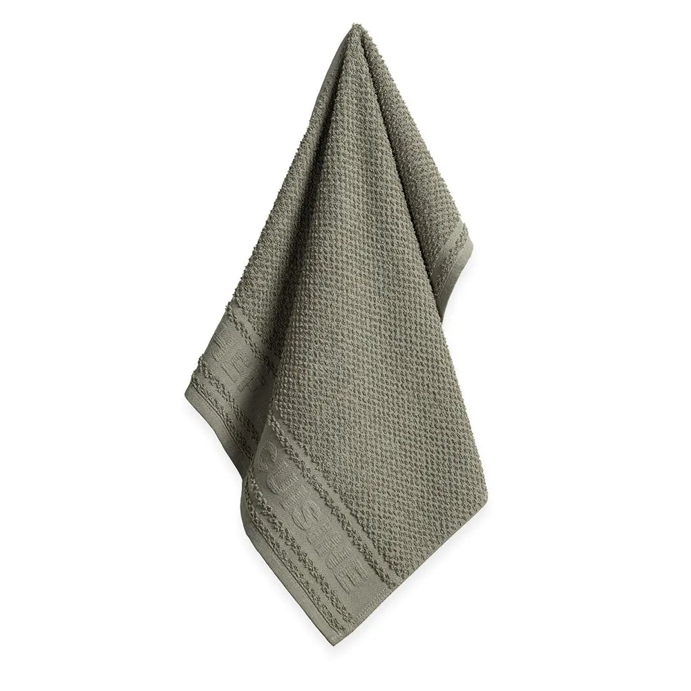 Jogo de 3 Panos de Copa Karsten Cuisine Branco e Verde 100% Algodão 46cm x 65cm