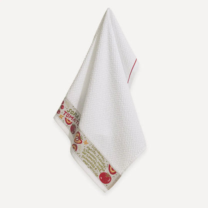 Pano de Copa Karsten Receitas Branco 92% Algodão 46cm x 65cm