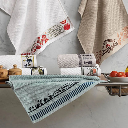 Pano de Copa Karsten Receitas Branco 92% Algodão 46cm x 65cm