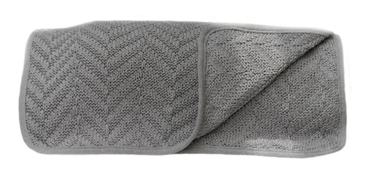 Peseira Blue Gardenia Tricot Empório 50x230cm Cinza