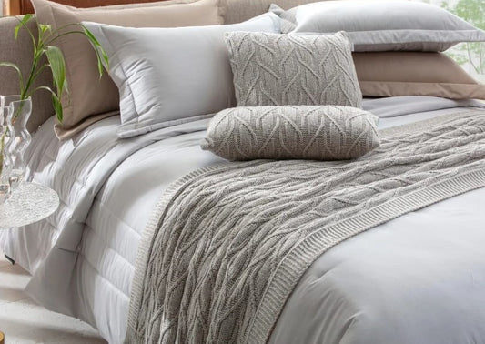 Peseira Kacyumara Tricô Laguna 260cm Joy Linho