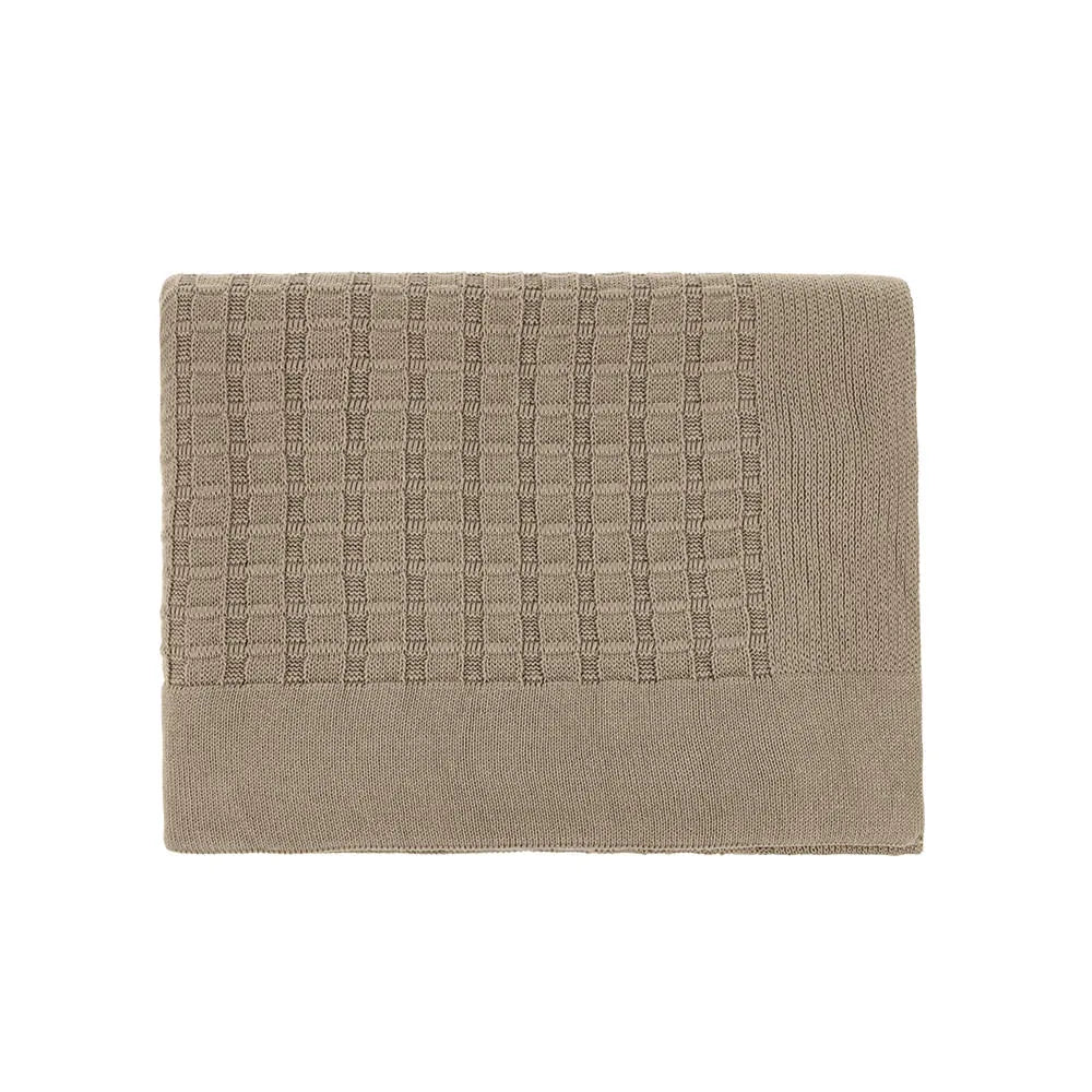 Peseira Trussardi Tricot Erice Nocciola 100% Algodão 80cm x 2,40m