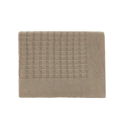 Peseira Trussardi Tricot Erice Nocciola 100% Algodão 80cm x 2,40m