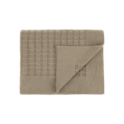 Peseira Trussardi Tricot Erice Nocciola 100% Algodão 80cm x 2,40m