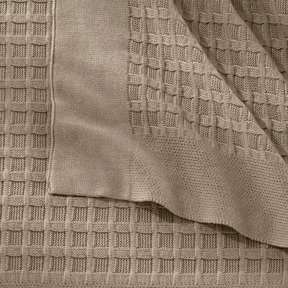 Peseira Trussardi Tricot Erice Nocciola 100% Algodão 80cm x 2,40m