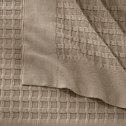 Peseira Trussardi Tricot Erice Nocciola 100% Algodão 80cm x 2,40m