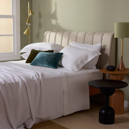 Jogo de Cama Super King Buddemeyer Luxus Pierre 600 Fios 100% Algodão Branco 280x290cm