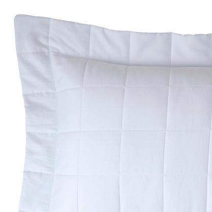 Porta Travesseiro Kacyumara Square Matelassê Branco 50cm x 90cm