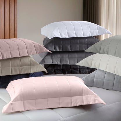 Porta Travesseiro Kacyumara Square Matelassê Chumbo Grafite 50cm x 70cm