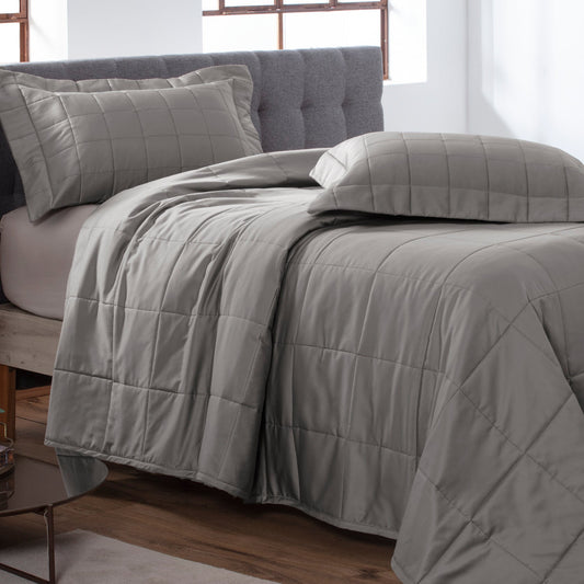 Porta Travesseiro Kacyumara Square Matelassê Silver 50cm x 70cm