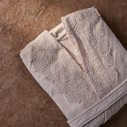 ROUPAO VELUDO NORAH BEGE P