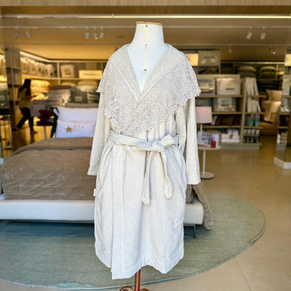 ROUPAO VELUDO NORAH BEGE P