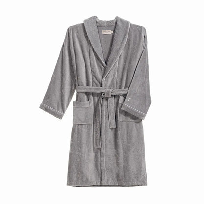 Roupão Masculino Trussardi Barone 100% Algodão Cinza Tamanho G