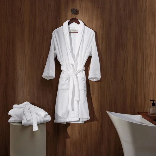 Roupão Trussardi Barone Veludo Branco – G