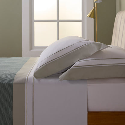 JOGO DE CAMA QUEEN SAVILE BRANCO/VERDE MOUSE 2,60X2,90CM