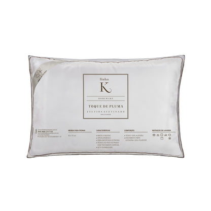 Travesseiro Kacyumara Toque de Plumas 50x90cm
