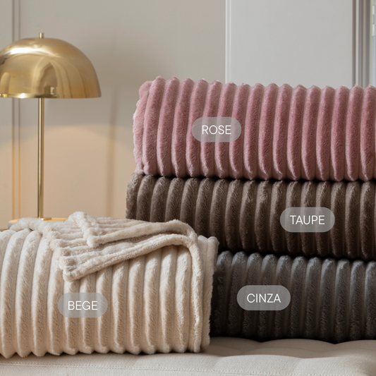 Cobertor Queen Corttex London Bege 2,20m x 2,40m