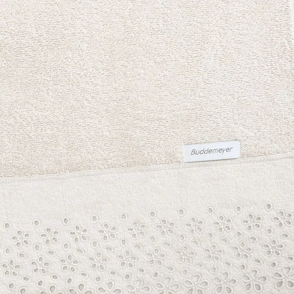 Toalha de Rosto Buddemeyer Crystal com Aplicação – Bege