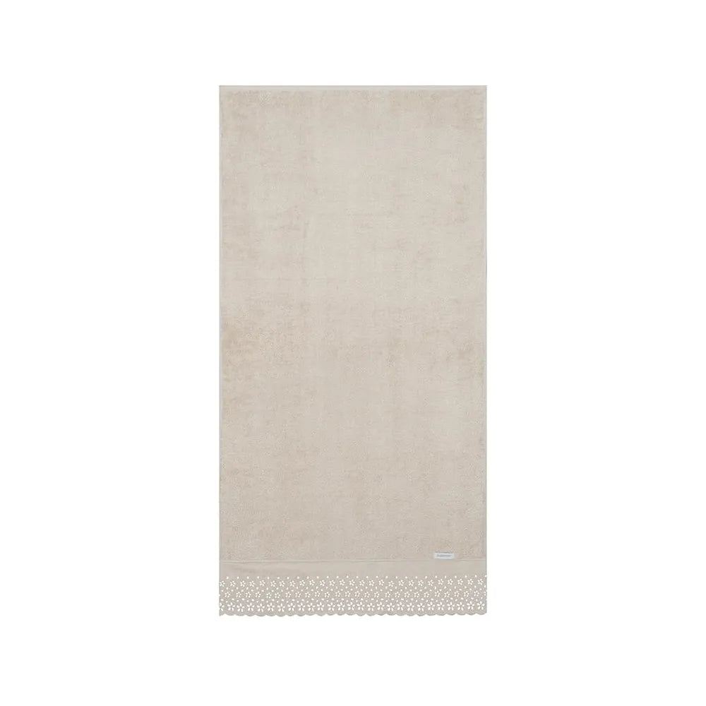 Toalha de Rosto Buddemeyer Crystal com Aplicação – Bege