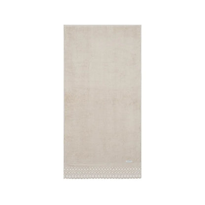 Toalha de Rosto Buddemeyer Crystal com Aplicação – Bege