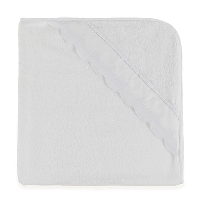 Toalha com Capuz Trussardi Bianchi Baby Branco – 80 x 80cm