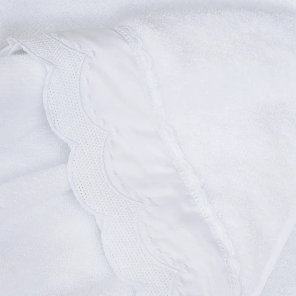Toalha com Capuz Trussardi Bianchi Baby Branco – 80 x 80cm