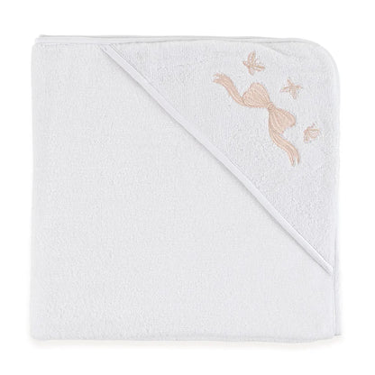 Toalha com Capuz Trussardi Felice Baby Branco – 80 x 80cm