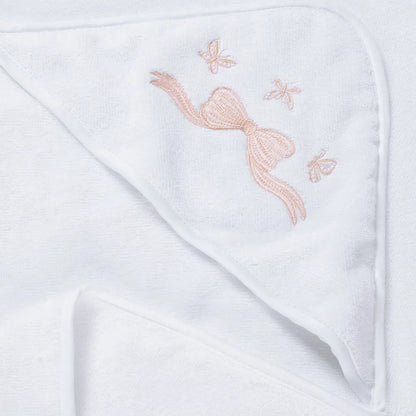 Toalha com Capuz Trussardi Felice Baby Branco – 80 x 80cm