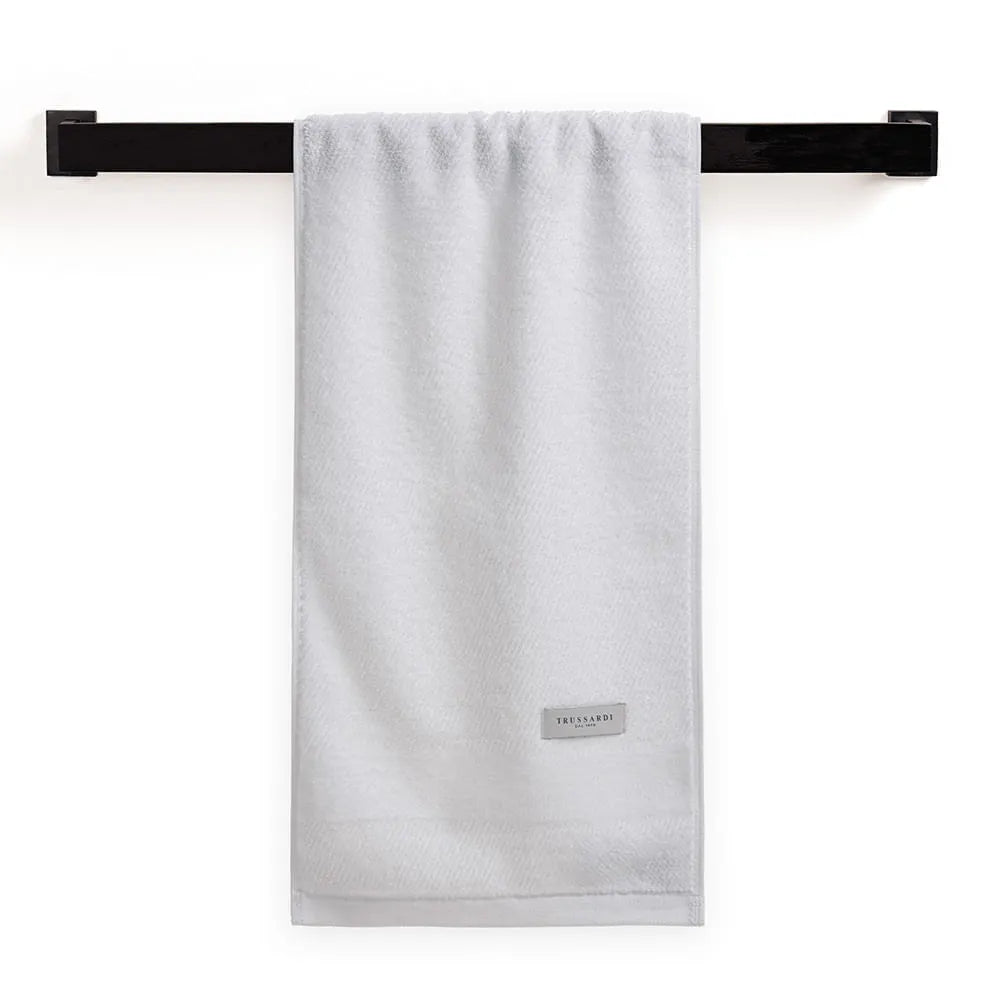 Toalha de Academia Trussardi Borgia Branco 100% Algodão 560g/m² 30cm x 120cm