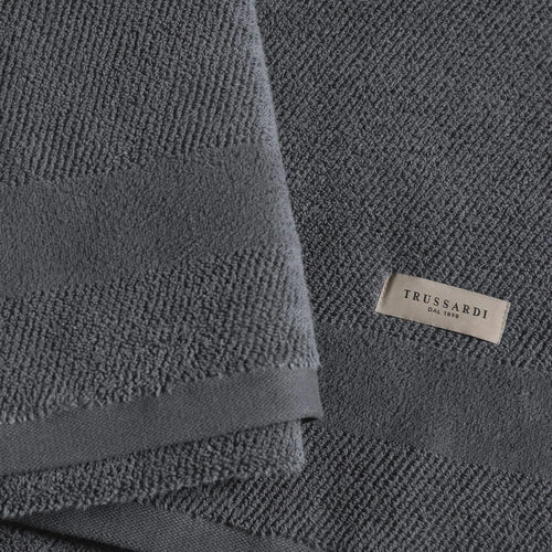Toalha de Academia Trussardi Borgia Chumbo 100% Algodão 560g/m² 30cm x 1,20m