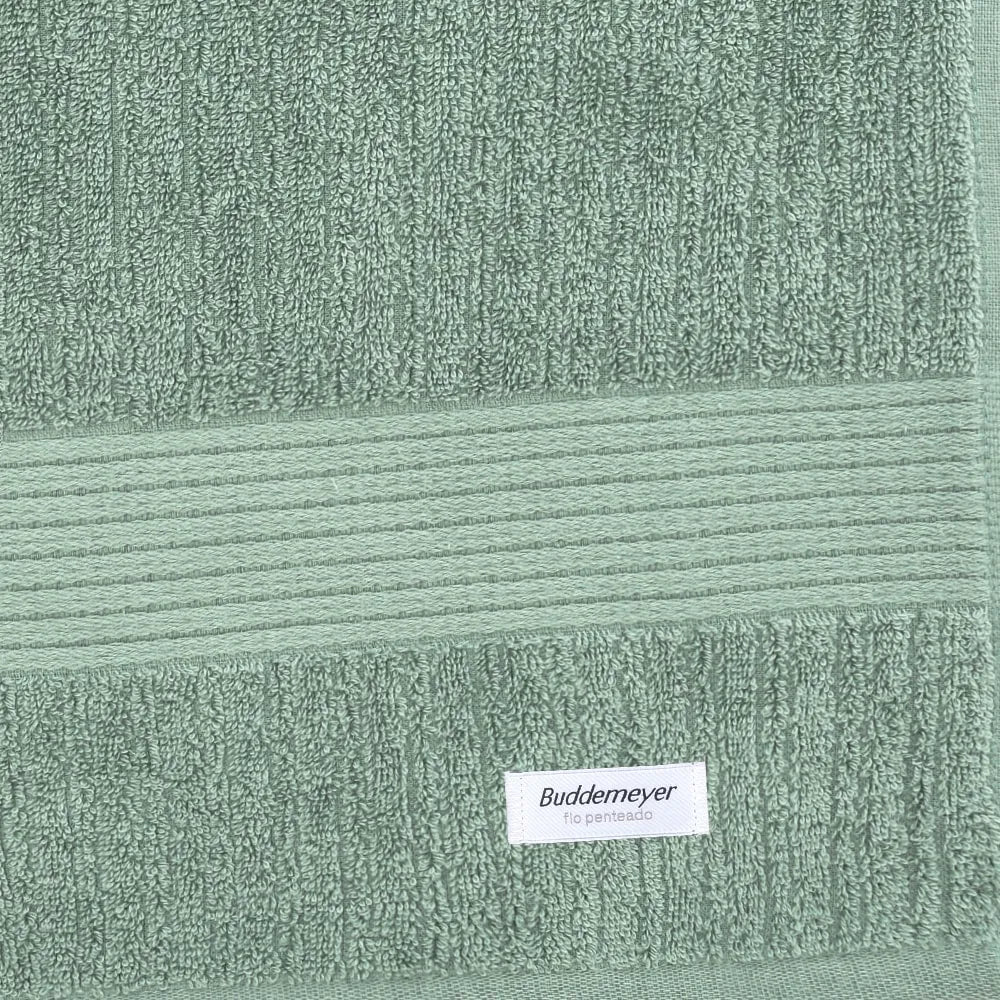 Toalha de Rosto Buddemeyer Fio Penteado Canelado – Verde – 48cm x 85cm