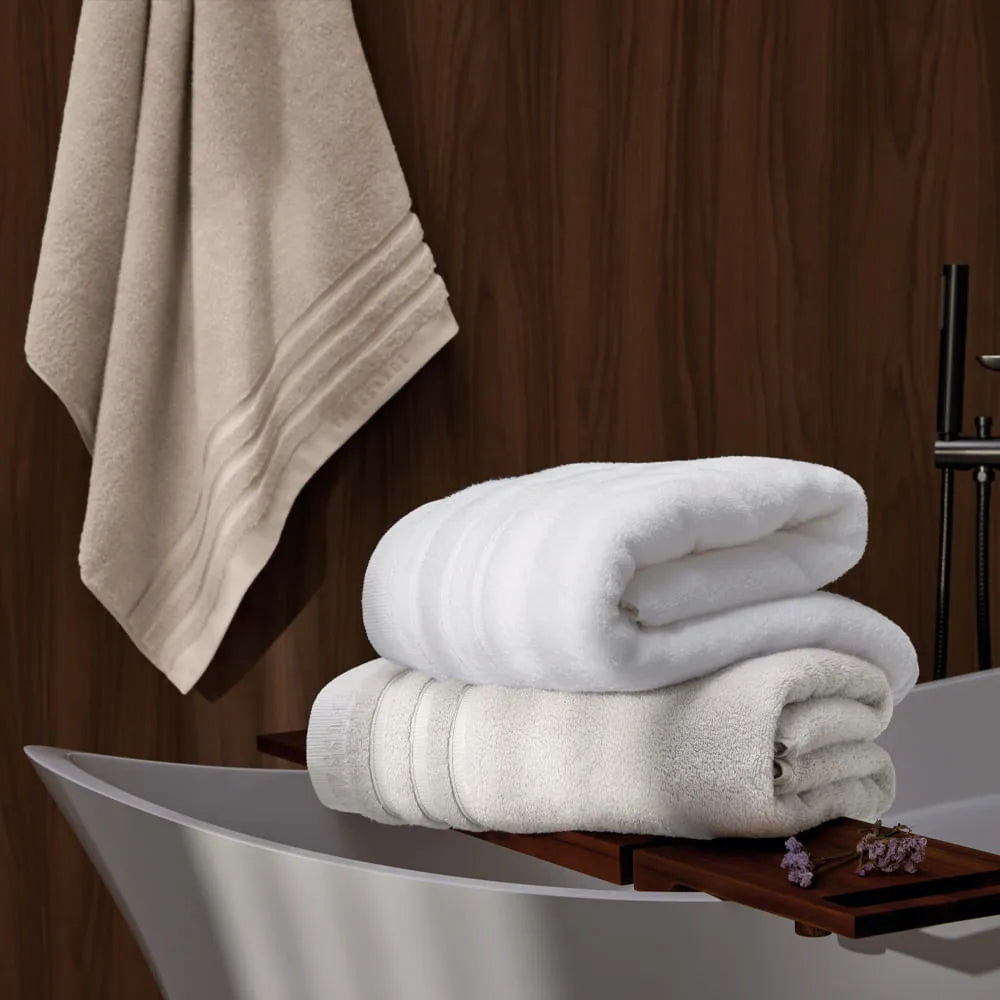Toalha de Banho Gigante Trussardi Divine 100% Algodão Nocciola 100x150cm