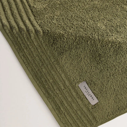 Toalha de Banho Trussardi Imperiale Oliva 100% Algodão 540g/m² 70cm x 1,40m