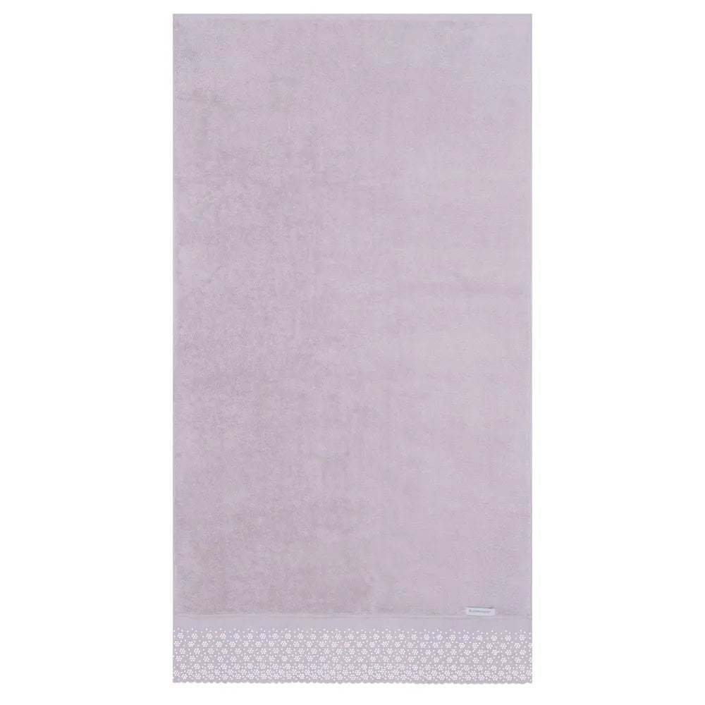 Toalha de Rosto com Aplicação Buddemeyer Lovely – Lilás – 48cm x 90cm