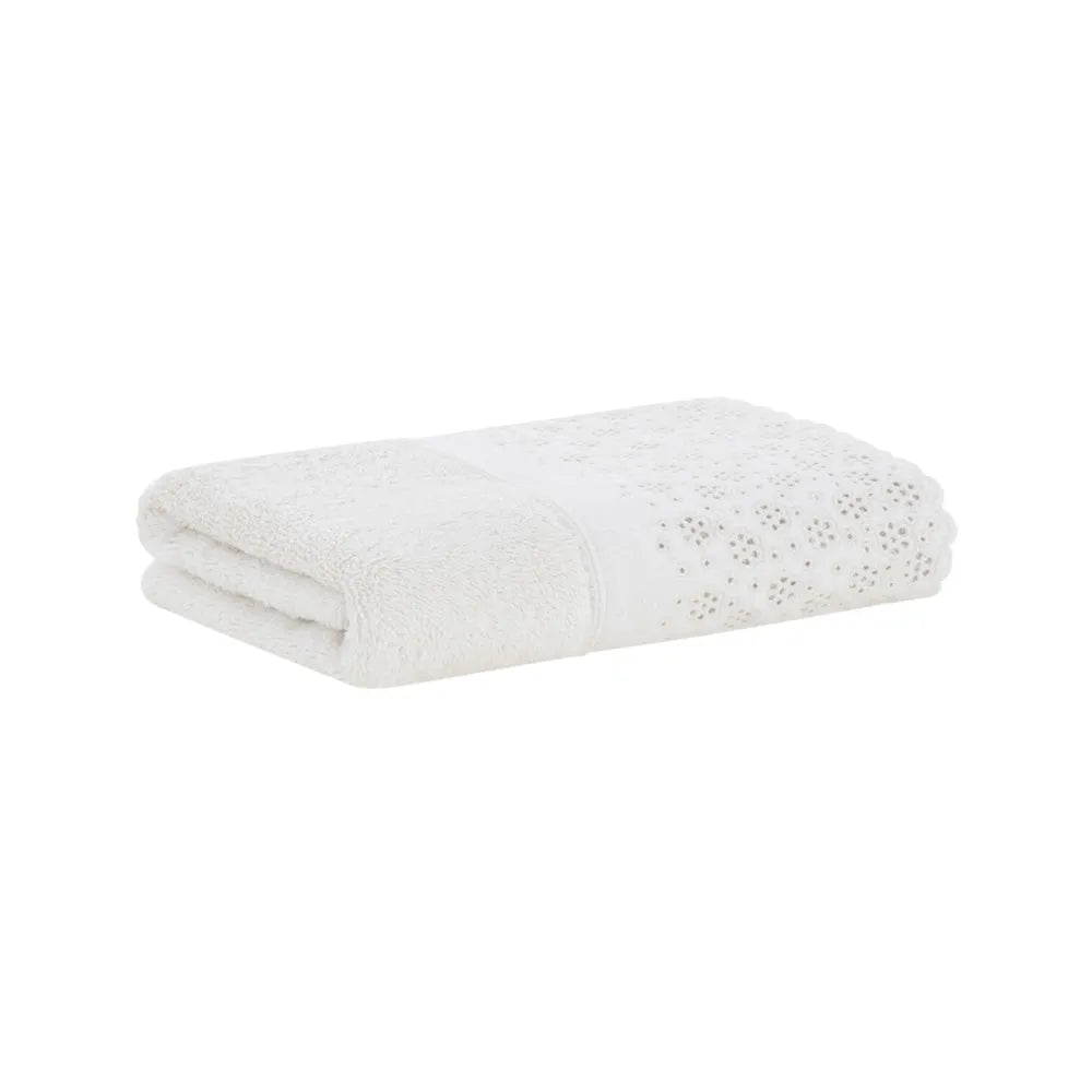 Toalha de Lavabo Buddemeyer Lovely com Aplicação (30cm x 50cm) – Branco