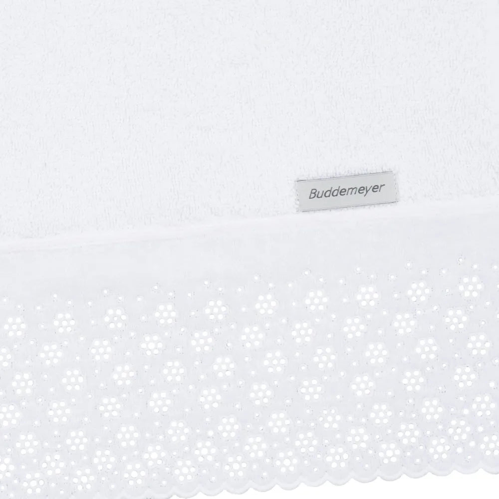 Toalha de Lavabo Buddemeyer Lovely com Aplicação (30cm x 50cm) – Branco